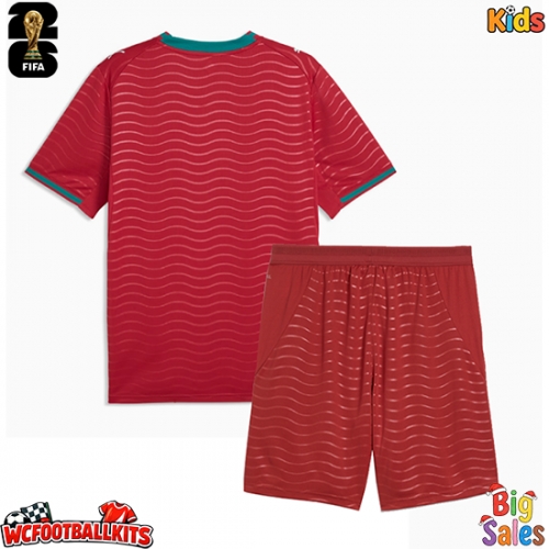 Portugal Replica Home Stadium Kit for Kids World Cup 2026 Short Sleeve (+ pants)